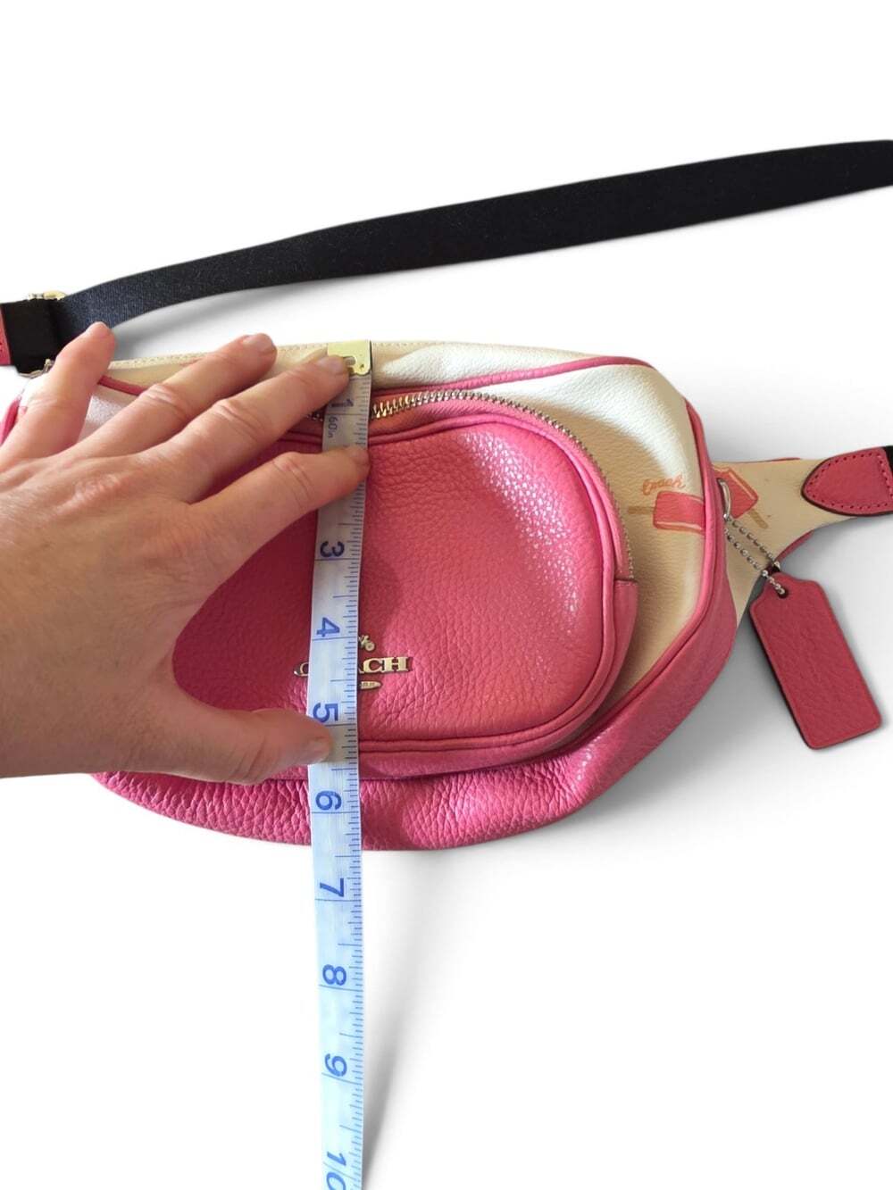 Coach C4276 Court Belt Bag Popsicle Print Pink Chalk Multi Leather Fanny Pack - Picture 15 of 16